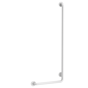 Barre de maintien en L Nylon blanc antibactérien, H. 1245 mm