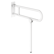 511517W-Barre de maintien rabattable avec béquille Basic blanc, L. 760 mm